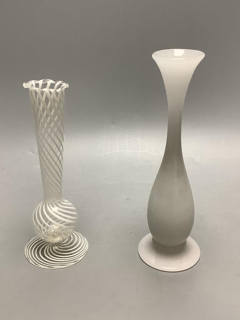 A quantity of Venetian and other glass, including millefiore, tallest 19cm